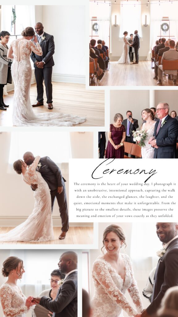 Indoor ceremony light and airy style